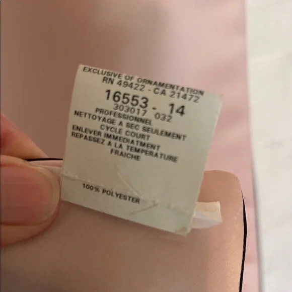 Jessica McClintock Black & Pink Formal Dress with Shawl Length 57” PTP 19”-20” - Picture 11 of 17